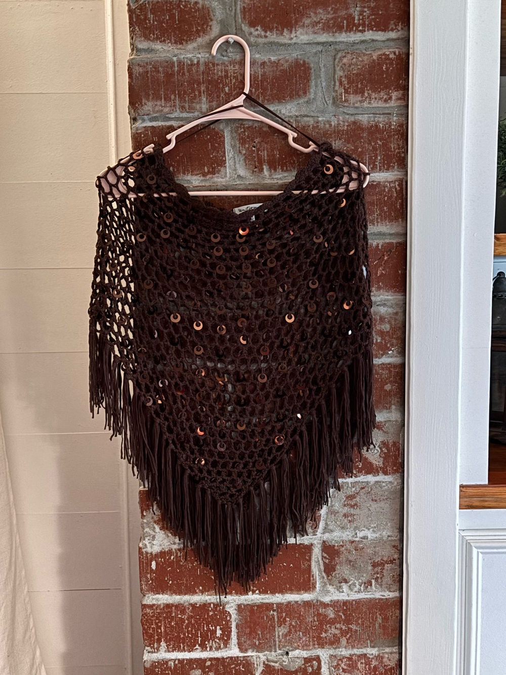 Sequin Crochet Poncho